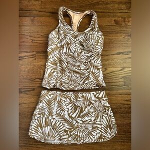 Garnet Hill swim active tankini & skirt NWOT size 8